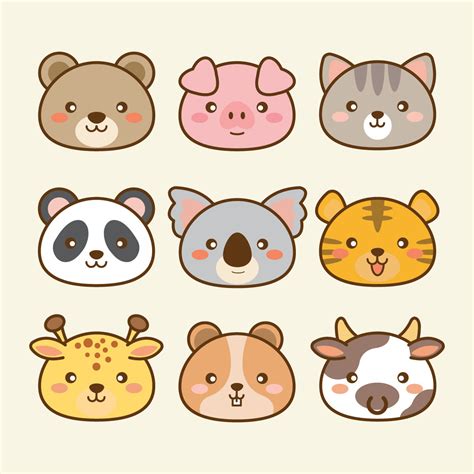 dibujos animales kawai